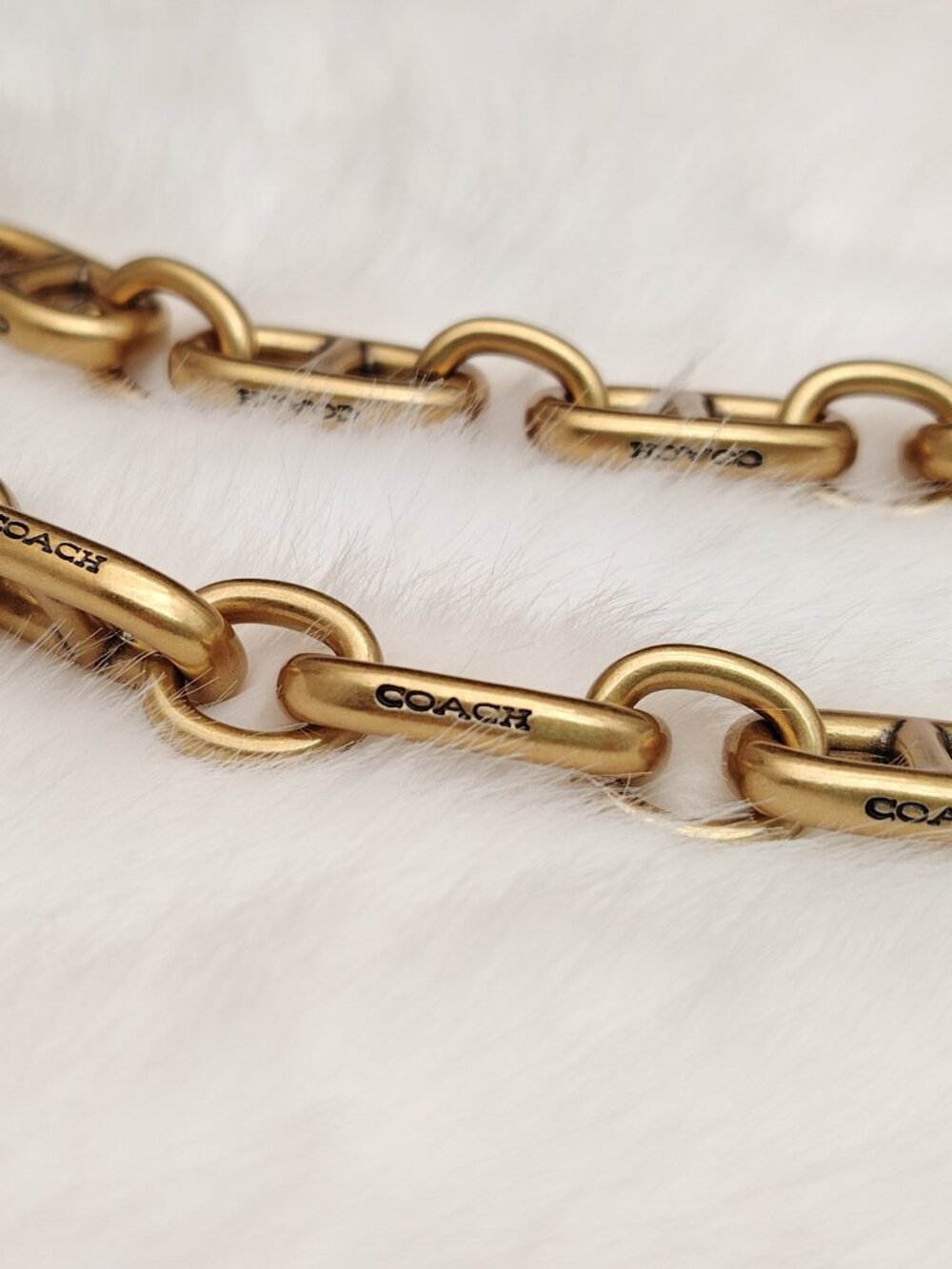 Coach Brass Beat Chain Strap - Picture 3 of 6